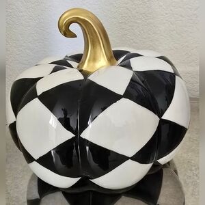 Black White Checkered Pumpkin